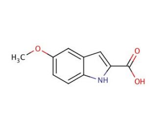 5-Methoxyindole-2-carboxylic acid (CAS 4382-54-1) - chemical structure image