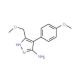 5-Methoxymethyl-4-(4-methoxy-phenyl)-2H-pyrazol-3-ylamine (CAS 895010-30-7) - chemical structure image