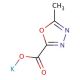 5-Methyl-1,3,4-oxadiazole-2-carboxylic Acid, Potassium Salt (CAS 888504-28-7) - chemical structure image
