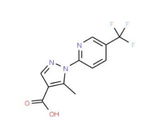 5-methyl-1-[5-(trifluoromethyl)pyridin-2-yl]-1H-pyrazole-4-carboxylic acid - chemical structure image