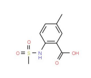 5-methyl-2-[(methylsulfonyl)amino]benzoic acid (CAS 1017051-55-6) - chemical structure image