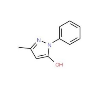 5-Methyl-2-phenyl-2H-pyrazol-3-ol (CAS 942-32-5) - chemical structure image
