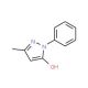 5-Methyl-2-phenyl-2H-pyrazol-3-ol (CAS 942-32-5) - chemical structure image