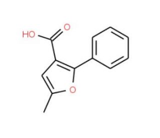 5-Methyl-2-phenyl-3-furoic acid (CAS 64354-50-3) - chemical structure image