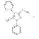 5-Methyl-3-(methylthio)-1,4-diphenyl-1H-1,2,4-triazolium iodide (CAS 38054-60-3) - chemical structure image