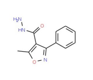 5-Methyl-3-phenyl-4-isoxazolecarbohydrazide (CAS 18336-75-9) - chemical structure image