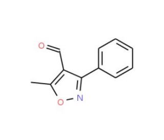 5-Methyl-3-phenylisoxazole-4-carboxaldehyde (CAS 87967-95-1) - chemical structure image