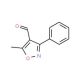5-Methyl-3-phenylisoxazole-4-carboxaldehyde (CAS 87967-95-1) - chemical structure image