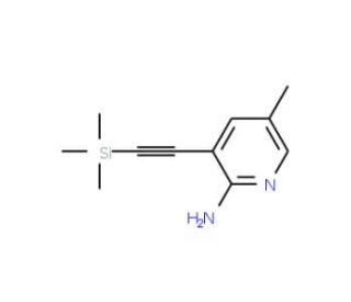 5-Methyl-3-((trimethylsilyl)ethynyl)pyridin-2-amine (CAS 500903-95-7) - chemical structure image