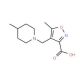 5-Methyl-4-[(4-methylpiperidin-1-yl)methyl]-isoxazole-3-carboxylic acid (CAS 1119452-18-4) - chemical structure image