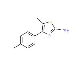 5-methyl-4-(4-methylphenyl)-1,3-thiazol-2-amine (CAS 16942-66-8) - chemical structure image