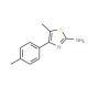 5-methyl-4-(4-methylphenyl)-1,3-thiazol-2-amine (CAS 16942-66-8) - chemical structure image