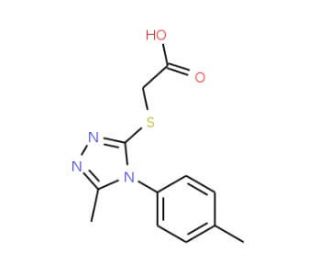 {[5-methyl-4-(4-methylphenyl)-4H-1,2,4-triazol-3-yl]thio}acetic acid (CAS 796067-59-9) - chemical structure image
