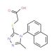 (5-Methyl-4-naphthalen-1-yl-4H-[1,2,4]triazol-3-ylsulfanyl)-acetic acid - chemical structure image