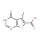 5-Methyl-4-oxo-3,4-dihydro-thieno[2,3-d]pyrimidine-6-carboxylic acid (CAS 101667-97-4) - chemical structure image