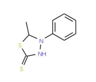 5-Methyl-4-phenyl-[1,3,4]thiadiazolidine-2-thione (CAS 38951-60-9) - chemical structure image