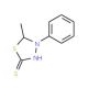 5-Methyl-4-phenyl-[1,3,4]thiadiazolidine-2-thione (CAS 38951-60-9) - chemical structure image