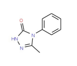 5-Methyl-4-phenyl-2,4-dihydro-3H-1,2,4-triazol-3-one (CAS 1010-54-4) - chemical structure image