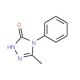 5-Methyl-4-phenyl-2,4-dihydro-3H-1,2,4-triazol-3-one (CAS 1010-54-4) - chemical structure image