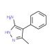 5-Methyl-4-phenyl-2H-pyrazol-3-ylamine (CAS 60419-81-0) - chemical structure image