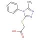 [(5-methyl-4-phenyl-4H-1,2,4-triazol-3-yl)thio]acetic acid (CAS 200815-83-4) - chemical structure image