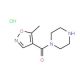 5-methyl-4-(piperazin-1-ylcarbonyl)-1,2-oxazole hydrochloride - chemical structure image