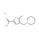 5-Methyl-4-piperidin-1-ylmethyl-furan-2-carboxylic acid hydrochloride - chemical structure image
