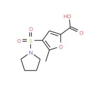 5-methyl-4-(pyrrolidine-1-sulfonyl)furan-2-carboxylic acid - chemical structure image