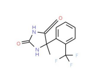 5-methyl-5-[2-(trifluoromethyl)phenyl]imidazolidine-2,4-dione - chemical structure image