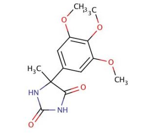 5-methyl-5-(3,4,5-trimethoxyphenyl)imidazolidine-2,4-dione - chemical structure image