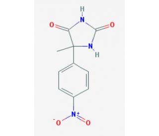 5-Methyl-5-(4-nitro-phenyl)-imidazolidine-2,4-dione (CAS 64464-22-8) - chemical structure image