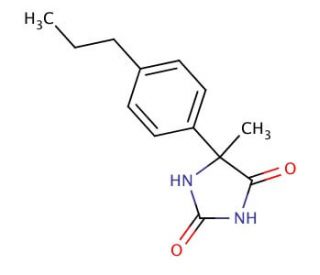 5-methyl-5-(4-propylphenyl)imidazolidine-2,4-dione - chemical structure image