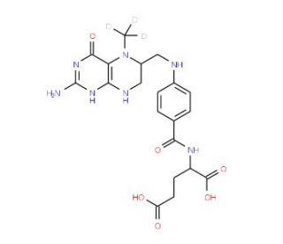5-(Methyl-d3)tetrahydrofolic Acid (Mixture of Diastereomers) (CAS 1356019-97-0) - chemical structure image