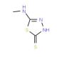 5-Methylamino-[1,3,4]thiadiazole-2-thiol (CAS 27386-01-2) - chemical structure image