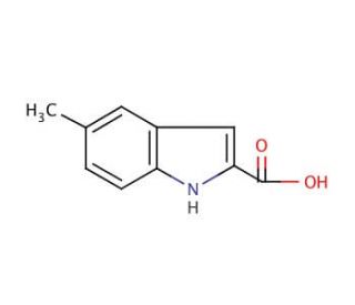 5-Methylindole-2-carboxylic acid (CAS 10241-97-1) - chemical structure image