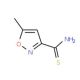 5-Methylisoxazole-3-thiocarboxamide (CAS 77358-26-0) - chemical structure image