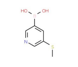 5-(Methylthio)pyridine-3-boronic acid (CAS 477251-98-2) - chemical structure image