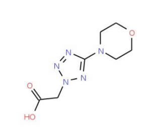 (5-Morpholin-4-yl-2H-tetrazol-2-yl)acetic acid - chemical structure image