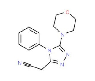 (5-Morpholin-4-yl-4-phenyl-4H-[1,2,4]triazol-3-yl)-acetonitrile - chemical structure image
