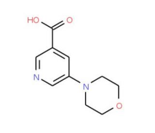 5-Morpholin-4-yl-nicotinic acid (CAS 263270-06-0) - chemical structure image