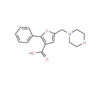 5-Morpholin-4-ylmethyl-2-phenyl-furan-3-carboxylic acid (CAS 435341-95-0) - chemical structure image