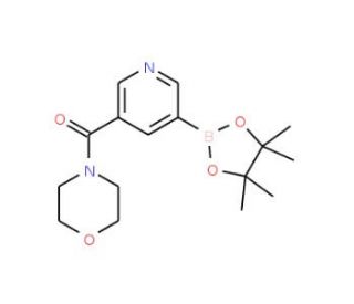 5-(Morpholine-4-carbonyl)pyridin-3-ylboronic acid pinacol ester (CAS 1073371-92-2) - chemical structure image