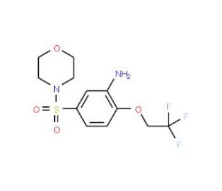 5-(Morpholine-4-sulfonyl)-2-(2,2,2-trifluoro-ethoxy)-phenylamine - chemical structure image