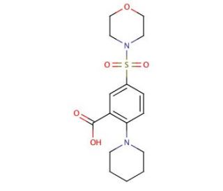 5-(Morpholine-4-sulfonyl)-2-piperidin-1-yl-benzoic acid - chemical structure image