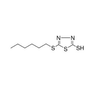5-n-Hexylthio-1,3,4-thiadiazole-2-thiol (CAS 4858-28-0) - chemical structure image