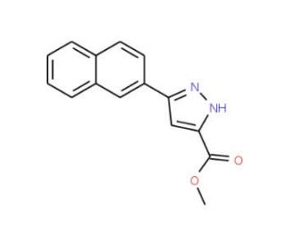 5-(Naphth-2-yl)-1H-pyrazole-3-carboxylic acid methyl ester (CAS 164295-93-6) - chemical structure image
