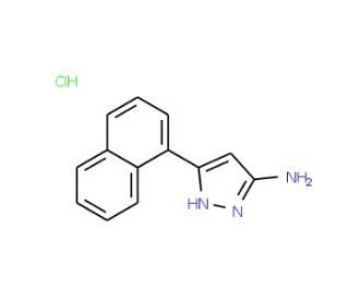 5-Naphthalen-1-yl-2H-pyrazol-3-ylamine hydrochloride - chemical structure image