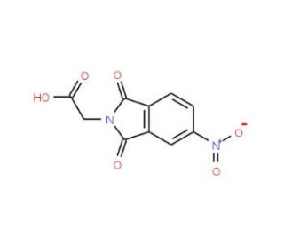 (5-nitro-1,3-dioxo-1,3-dihydro-2H-isoindol-2-yl)acetic acid (CAS 10133-88-7) - chemical structure image