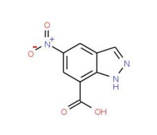 5-Nitro-1H-indazole-7-carboxylic acid (CAS 883290-89-9) - chemical structure image