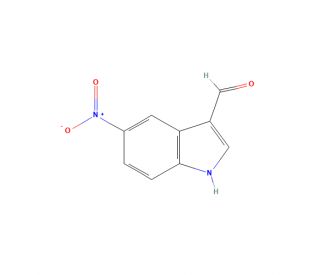 5-Nitro-1H-indole-3-carbaldehyde (CAS 6625-96-3) - chemical structure image